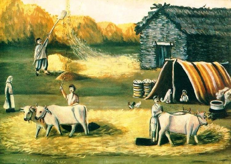 Niko Pirosmanashvili Threshing floor oil painting image